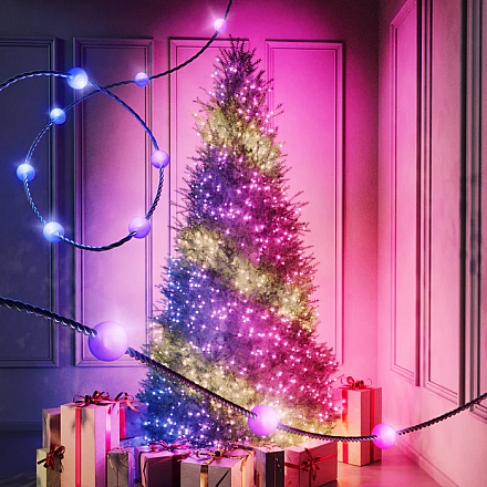 Twinkly Candies 100 діодів LED RGB у формі перлів, зелений провід, USB-C|Twinkly - 2