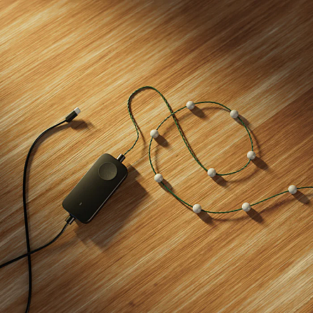 Twinkly Candies 100 діодів LED RGB у формі перлів, зелений провід, USB-C|Twinkly - 3
