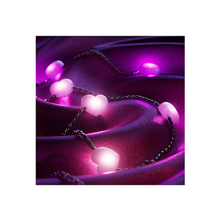 Twinkly Candies 200 diod LED RGB w kształcie serca, zielony przewód, USB-C|Twinkly - 1