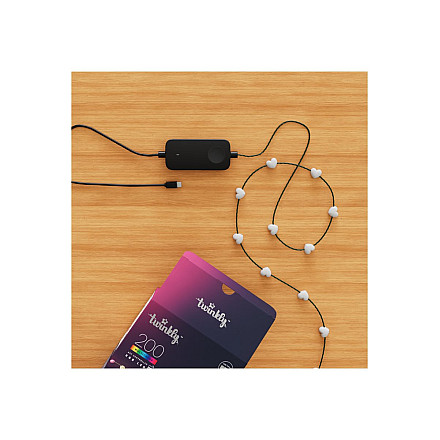 Twinkly Candies 200 diod LED RGB w kształcie serca, zielony przewód, USB-C|Twinkly - 3