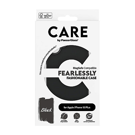 CARE by PanzerGlass Case Fashion Black MagSafe iPhone 16 Plus | CARE - 4