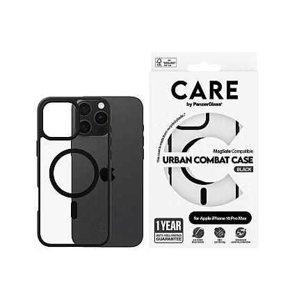 CARE by PanzerGlass Case Flagship Urban Combat Black MagSafe iPhone 16 Pro Max | CARE - 3