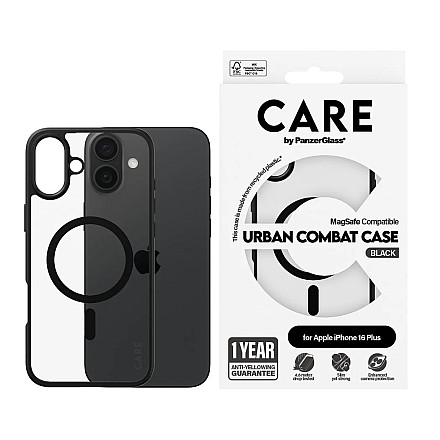 CARE by PanzerGlass Case Flagship Urban Combat Black MagSafe iPhone 16 Plus | CARE - 3