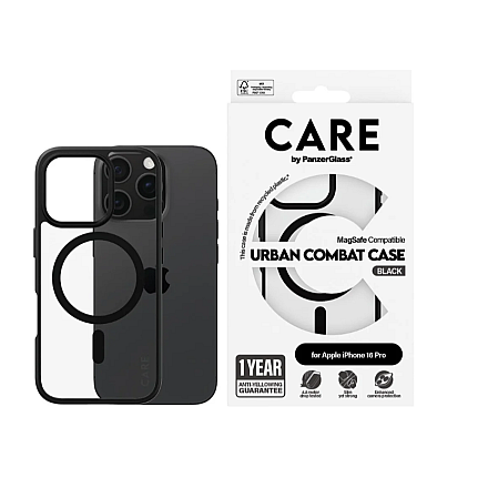 CARE by PanzerGlass Case Flagship Urban Combat Black MagSafe iPhone16 PRO | CARE - 3
