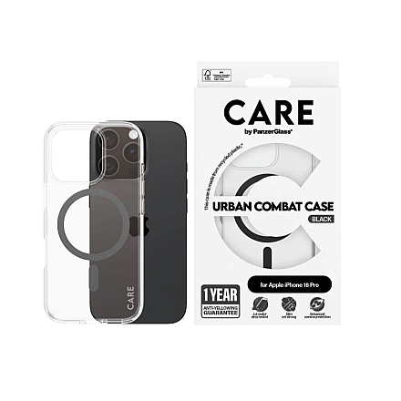 CARE by PanzerGlass Case Flagship Black MagSafe iPhone16 PRO | CARE - 3