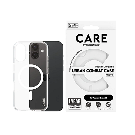 CARE by PanzerGlass Case Flagship White MagSafe iPhone 16 | CARE - 3