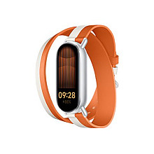 Двокольоровий шкіряний ремінець Xiaomi 140-180 мм Біло-помаранчевий