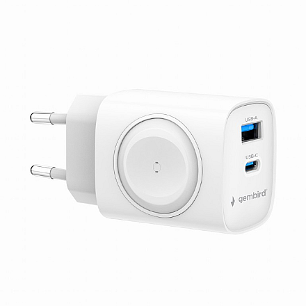 Швидка зарядний пристрій Gembird 2 w 1 20 W для Apple Watch та telefonu | TA-UC-PDQCW20-01-W - 2
