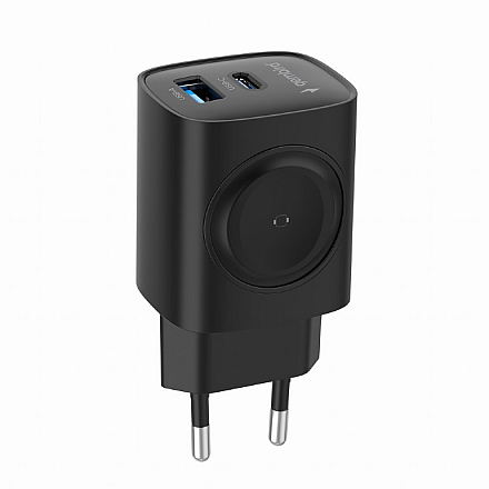 Швидка зарядний пристрій Gembird 2 w 1 20 W для Apple Watch та telefonu | TA-UC-PDQCW20-01-BK - 3