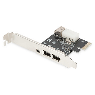 Digitus | Karta interfejsu IEEE 1394a, PCI express, 4 porty 1x zew. 1394mini, 2x zew./1x wew. 1394a | DS-30201-5
