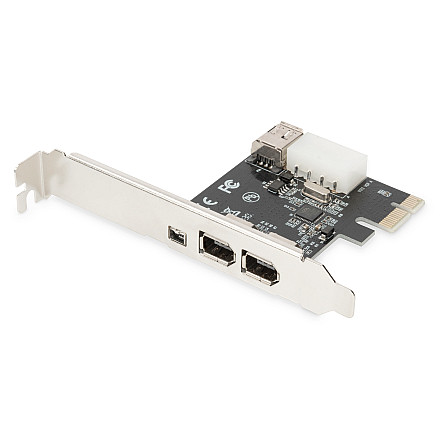 Digitus | Karta interfejsu IEEE 1394a, PCI express, 4 porty 1x zew. 1394mini, 2x zew./1x wew. 1394a | DS-30201-5 - 1
