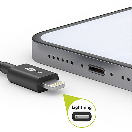 Goobay | Кабель Lightning USB-C для заряджання та synchronizacji | Круглий кабель - 2