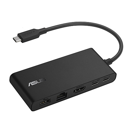 Asus Dual 4K USB-C Dock DC201 | Porty Ethernet LAN (RJ-45) 1 | Porty USB 3.0 (3.1 Gen 1) Type-C w liczbie 3 | Porty HDMI w liczbie 1 - 2