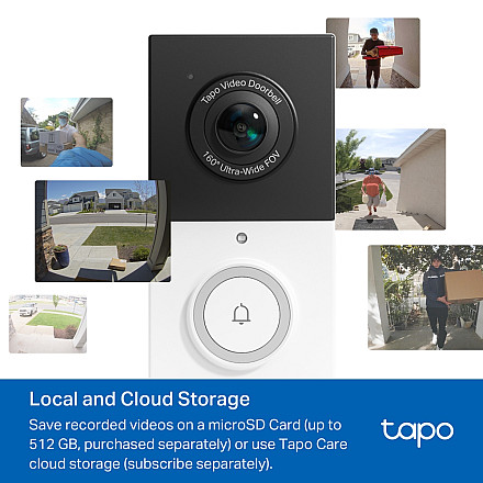 Kamera do wideodomofonu TP-LINK | Tapo D210 | 3 MP | 1,18 mm / F1,8 | IP65 | H.264 | Micro SD, maks. 512 - 5