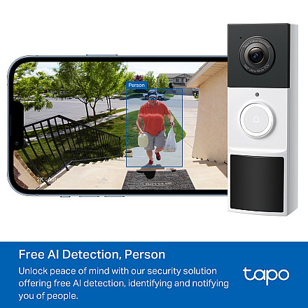 Kamera do wideodomofonu TP-LINK | Tapo D210 | 3 MP | 1,18 mm / F1,8 | IP65 | H.264 | Micro SD, maks. 512 - 4