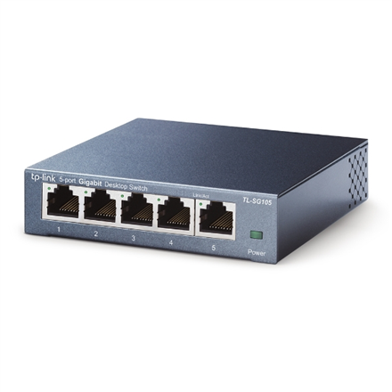TP-LINK | Switch | TL-SG105 | Niezarządzalny | Desktop | Porty 1 Gb/s (RJ-45) ilość 5 | Typ zasilania Zewnętrzny | 24 miesiące - 1