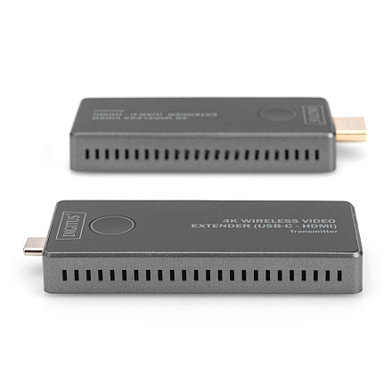 Digitus 4K Wireless Video Extender, 30 m (USB-C - HDMI) | DS-55324 | Black/Silver - 4
