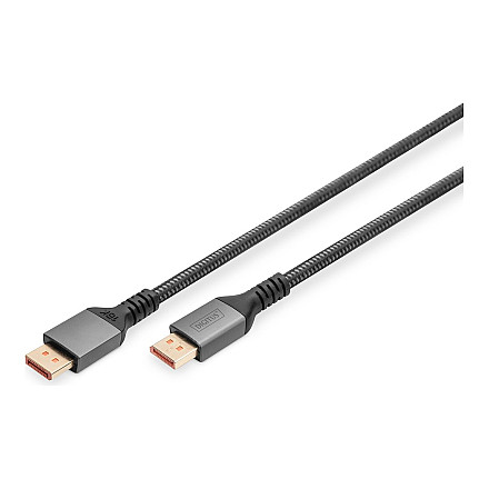 DIGITUS 16K DisplayPort Connection Cable, Version 2.1, 1m, 80G, Black | Digitus - 1