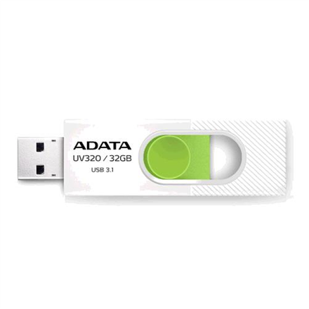 ADATA | UV320 | 32 GB | USB 3.1 | Biały/Zielony - 1