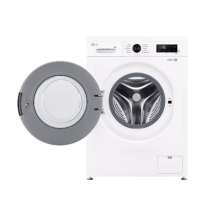 LG Washing Machine | F4X1008NWK | Energy efficiency class A | Front loading | Washing capacity 8 kg | 1350 RPM | Depth 56 cm | Width 60 cm | LED | Steam function | Direct drive | Wi-Fi | White - 2