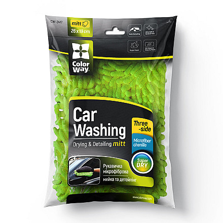 ColorWay | CW-2417 | Microfiber car wash and polish glove, double-sided - 1
