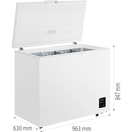 Gorenje Freezer FH25EAW, Energy efficiency class E, Chest, Free standing, Height 84.7 cm, Total net capacity 248 L, White - 4