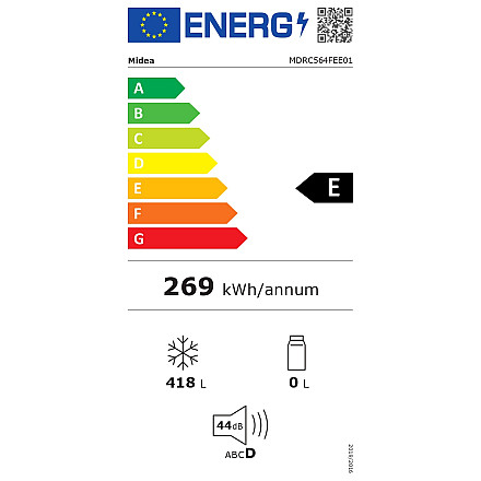 Midea Freezer | MDRC564FEE01 | Energy efficiency class E | Chest | Free standing | Height 82.5 cm | Total net capacity 418 L | White - 2