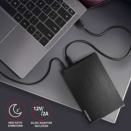 AXAGON | Compact aluminum USB 3.2 Gen 1 external box SATA intended for 3.5