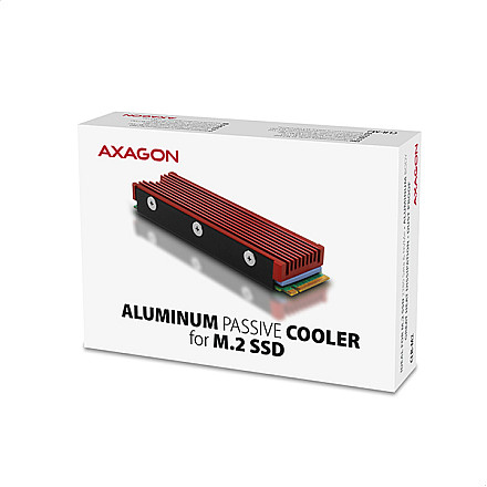 AXAGON | Passive aluminum cooler for all M.2 SSDs, size 2280, high 12 mm | CLR-M2 - 10