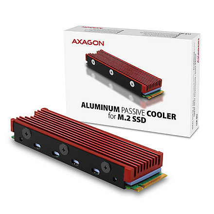 AXAGON | Passive aluminum cooler for all M.2 SSDs, size 2280, high 12 mm | CLR-M2 - 11