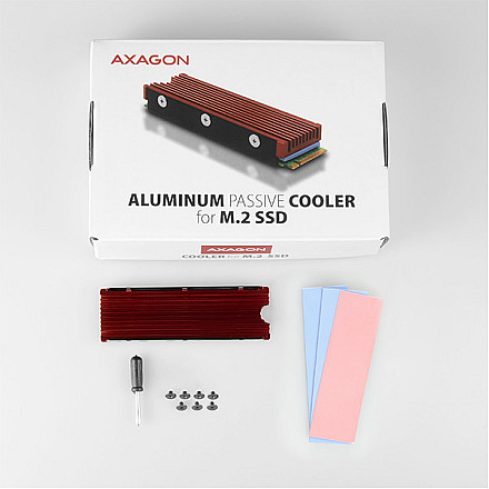 AXAGON | Passive aluminum cooler for all M.2 SSDs, size 2280, high 12 mm | CLR-M2 - 9