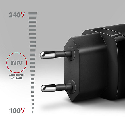 AXAGON Sil wallcharger 2x port (USB-A + USB-C), 30W | ACU-PQ30 - 3