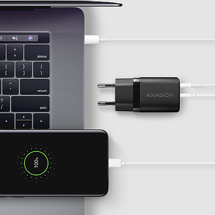 AXAGON Sil wallcharger 2x port (USB-A + USB-C), 30W | ACU-PQ30 - 6