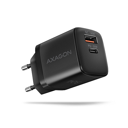 AXAGON Sil wallcharger 2x port (USB-A + USB-C), 30W | ACU-PQ30 - 1