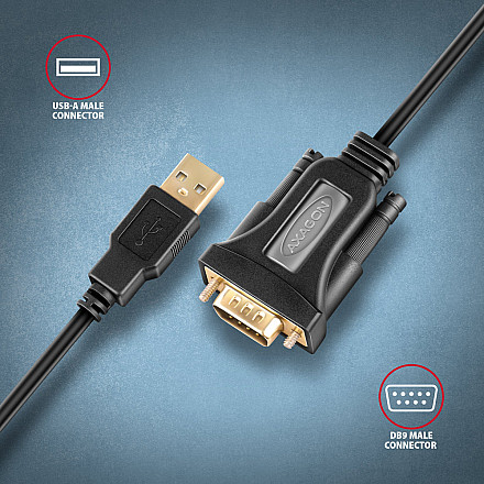 AXAGON USB - Serial Advanced Active Адаптер | ADS-1PQN - 2