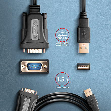AXAGON USB - Serial Advanced Active Адаптер | ADS-1PQN - 5