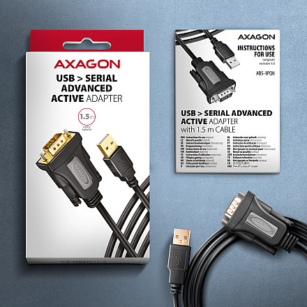 AXAGON USB - Serial Advanced Active Адаптер | ADS-1PQN - 6