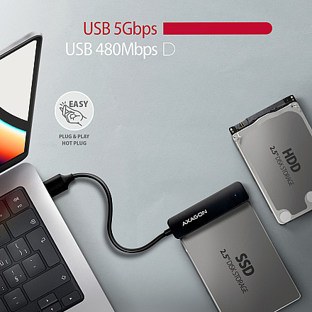 AXAGON USB-A 5Gbps SLIM adapter for 2.5