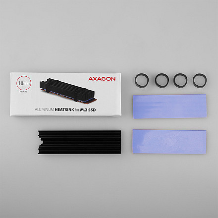 AXAGON Passive aluminum heatsink for all M.2 SSDs, size 2280, high 10 mm | CLR-M2L10 - 7