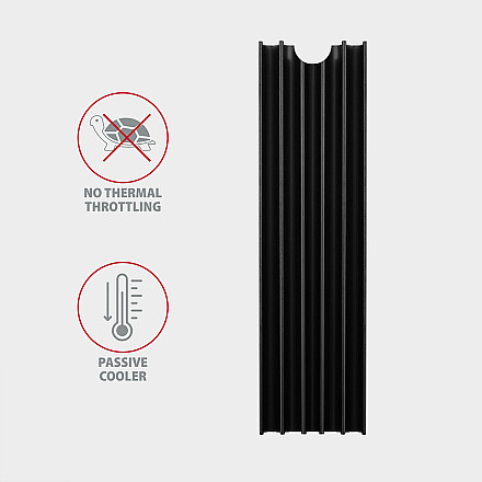 AXAGON Passive aluminum heatsink for all M.2 SSDs, size 2280, high 10 mm | CLR-M2L10 - 5