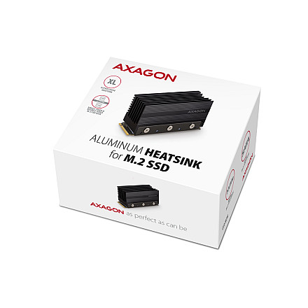 AXAGON Passive aluminum heatsink for single-sided and double-sided M.2 SSD disks, size 2280, height 36 mm | CLR-M2XL - 6