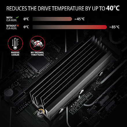 AXAGON Passive aluminum heatsink for single-sided and double-sided M.2 SSD disks, size 2280, height 36 mm | CLR-M2XL - 4