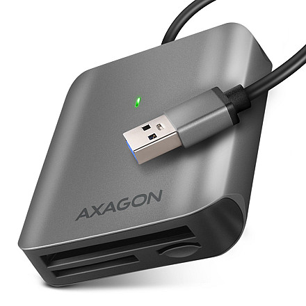 AXAGON Aluminum high-speed USB-A 3.2 Gen 1 memory card reader, 3 slots | CRE-S3 - 1