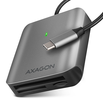 AXAGON Aluminum high-speed USB-C 3.2 Gen 1 memory card reader, 3 slots | CRE-S3C - 1