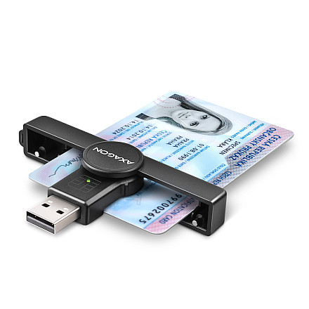AXAGON Foldable pocket USB-A contact Smart/ID card reader | CRE-SMPA - 1