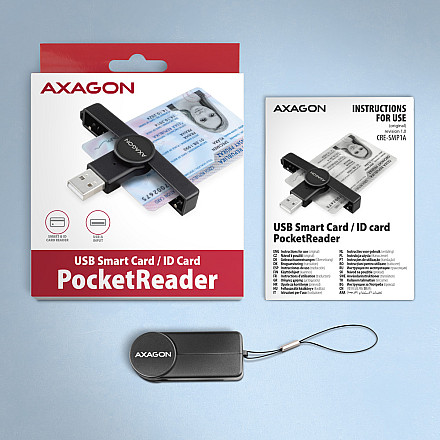 AXAGON Foldable pocket USB-A contact Smart/ID card reader | CRE-SMPA - 6