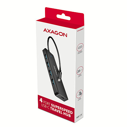 AXAGON Travel four-port USB-C 5Gbps hub | HUE-C1C - 7
