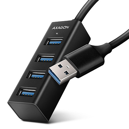 AXAGON Miniature metal four-port USB 3.2 Gen 1 hub | HUE-M1A - 1
