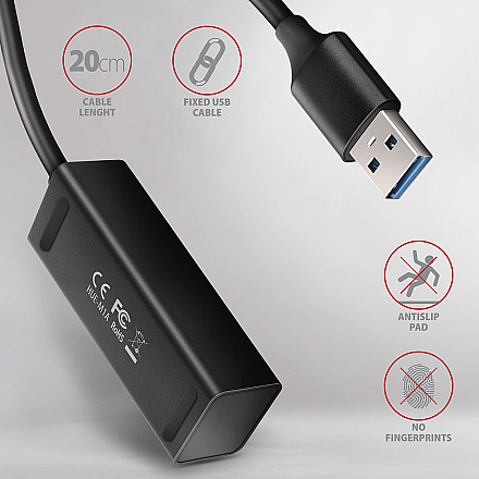 AXAGON Miniature metal four-port USB 3.2 Gen 1 hub | HUE-M1A - 4
