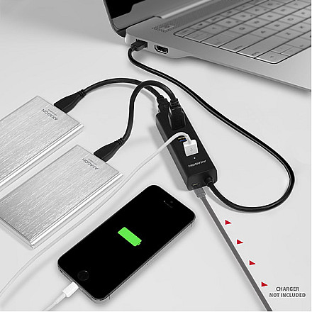 AXAGON Four-port USB 3.0 hub with fast charging and power support | HUE-S2B - 10